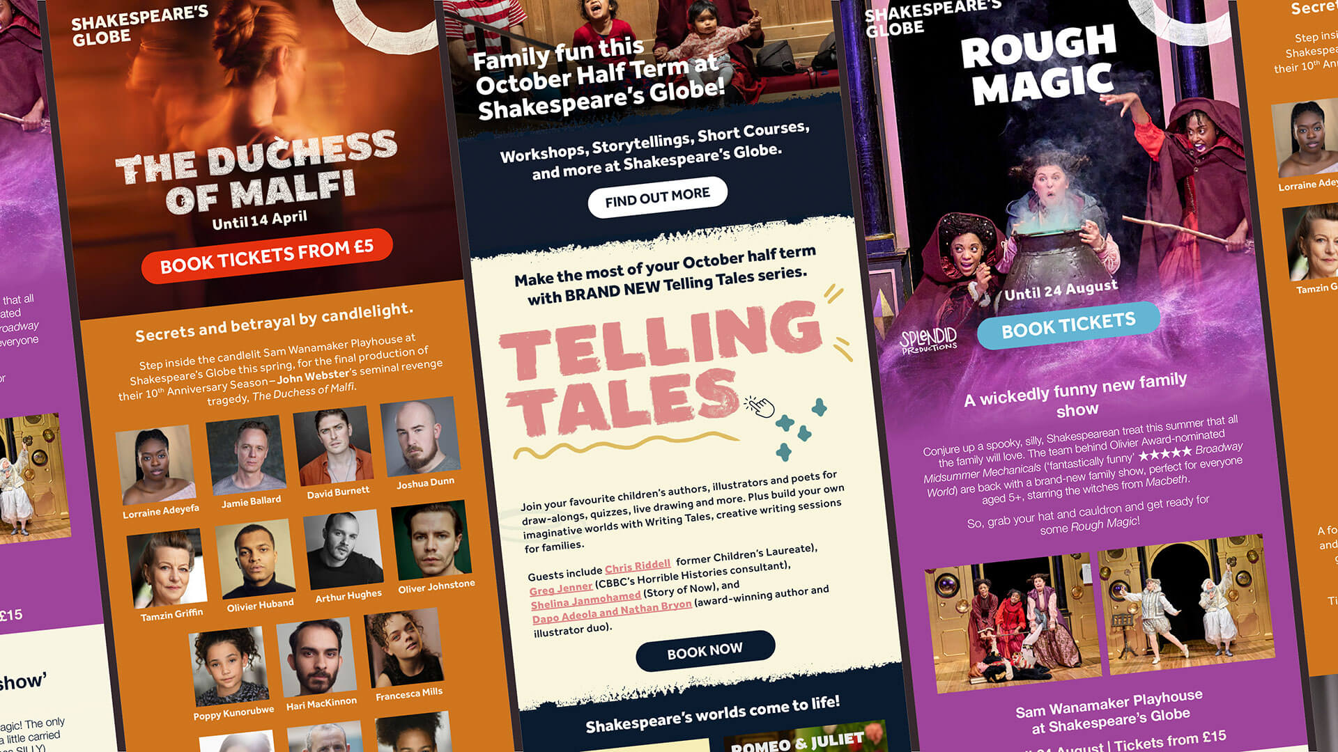Globe Theatre HTML Emails